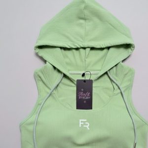 Sage Hooded Crop Top