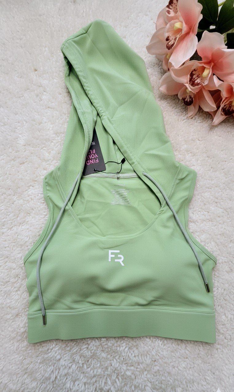 Sage Hooded Crop Top - Image 3